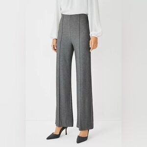 NWT Ann Taylor High Rise Side Zip Straight Leg Grey Sz 8 Dress Pant
